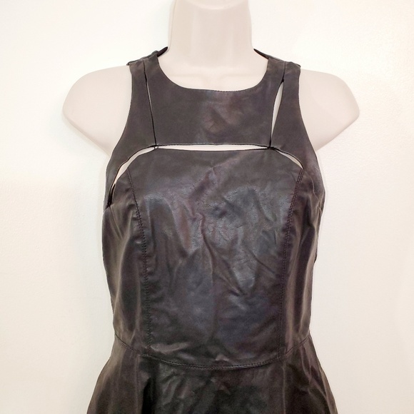 Forever 21 vegan leather skater dress - Picture 2 of 8